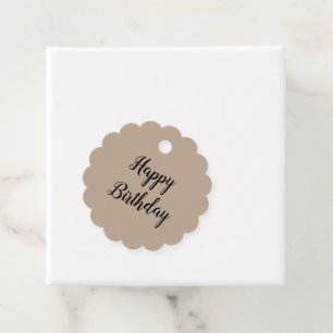 simple minimal elegant custom happy birthday gift favour tags