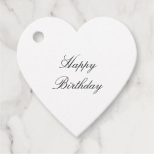 simple minimal elegant custom happy birthday gift  favour tags