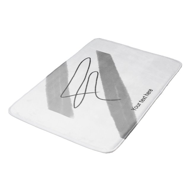 Simple minimal elegant custom logo here company  b bath mat (Angled)