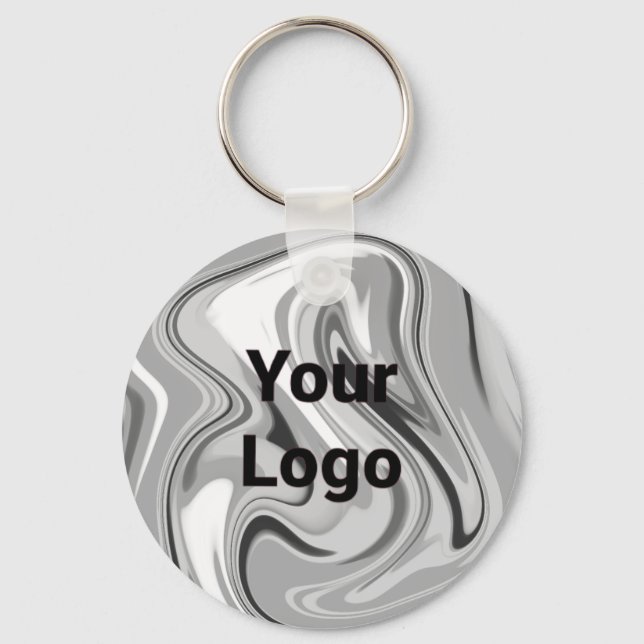 Simple minimal elegant custom logo here company  b key ring (Front)