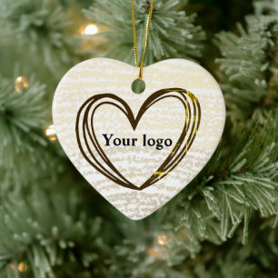 Simple minimal elegant custom logo here company c ceramic tree decoration
