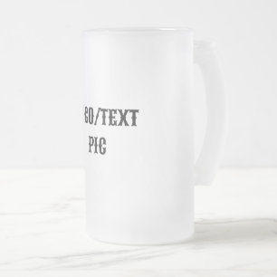 Simple minimal elegant custom logo here company  c frosted glass beer mug