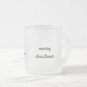 Simple minimal elegant custom logo here company  c frosted glass coffee mug