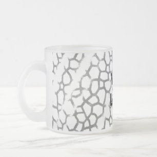 Simple minimal elegant custom logo here company  c frosted glass coffee mug