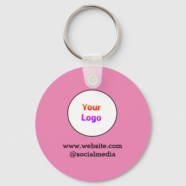 Simple minimal elegant custom logo here company  c key ring (Front)