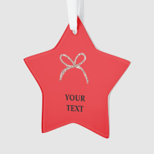 Simple minimal elegant custom logo here company c ornament