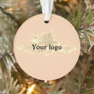 Simple minimal elegant custom logo here company c ornament