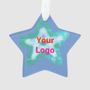 Simple minimal elegant custom logo here company c ornament