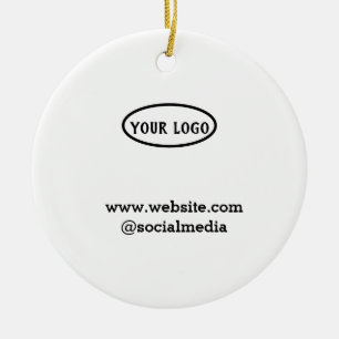 Simple minimal elegant custom logo here company ceramic tree decoration