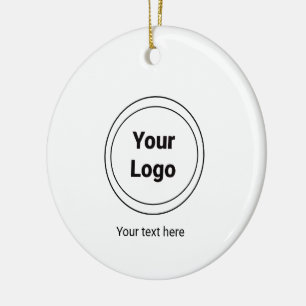 Simple minimal elegant custom logo here company ceramic tree decoration