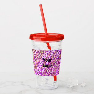 Simple minimal elegant custom logo here company cl acrylic tumbler