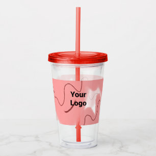 Simple minimal elegant custom logo here company cl acrylic tumbler