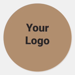 Simple minimal elegant custom logo here company cl classic round sticker