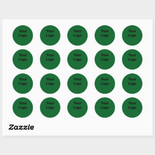 Simple minimal elegant custom logo here company cl classic round sticker