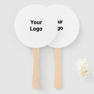 Simple minimal elegant custom logo here company cl hand fan