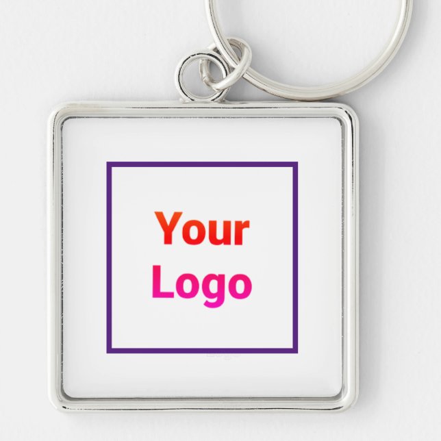 Simple minimal elegant custom logo here company cl key ring (Front)