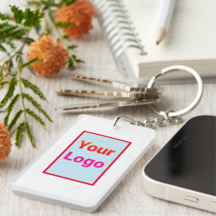 Simple minimal elegant custom logo here company cl key ring