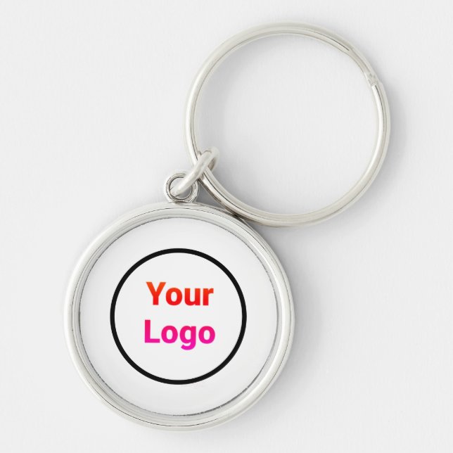Simple minimal elegant custom logo here company cl key ring (Front)