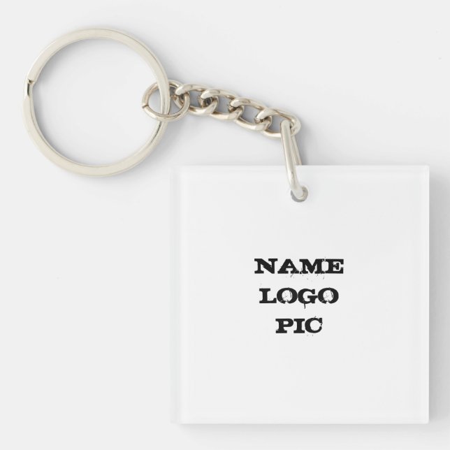 Simple minimal elegant custom logo here company cl key ring (Front)