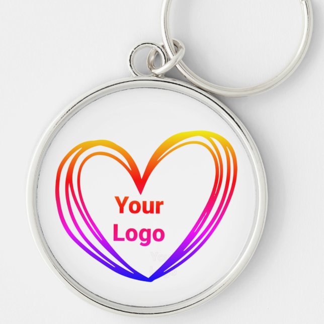 Simple minimal elegant custom logo here company cl key ring (Front)