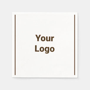 Simple minimal elegant custom logo here company cl napkin