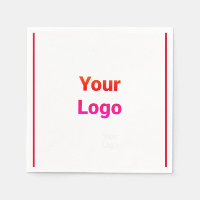 Simple minimal elegant custom logo here company cl napkin (Front)