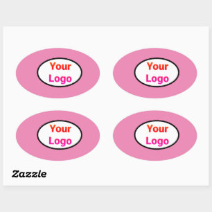 Simple minimal elegant custom logo here company cl oval sticker