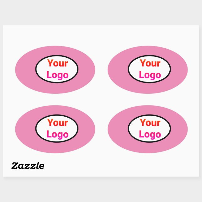 Simple minimal elegant custom logo here company cl oval sticker (Sheet)