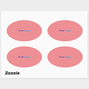 Simple minimal elegant custom logo here company cl oval sticker