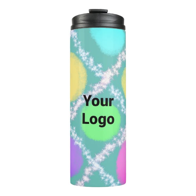 Simple minimal elegant custom logo here company cl thermal tumbler (Front)