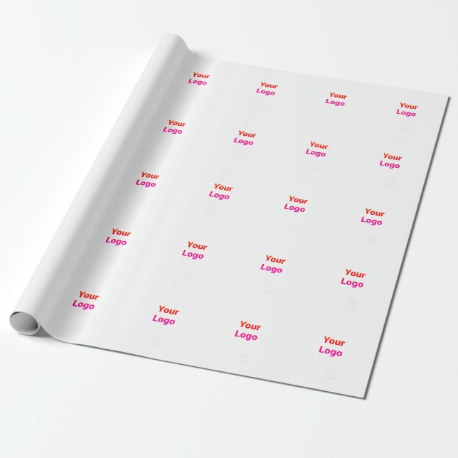 Simple minimal elegant custom logo here company cl wrapping paper (Unrolled)