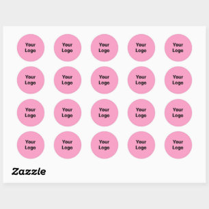Simple minimal elegant custom logo here company classic round sticker