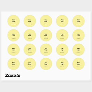 Simple minimal elegant custom logo here company    classic round sticker