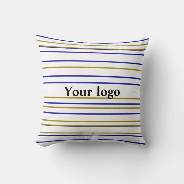 Simple minimal elegant custom logo here company cushion (Front)