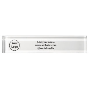 Simple minimal elegant custom logo here company  d nameplate