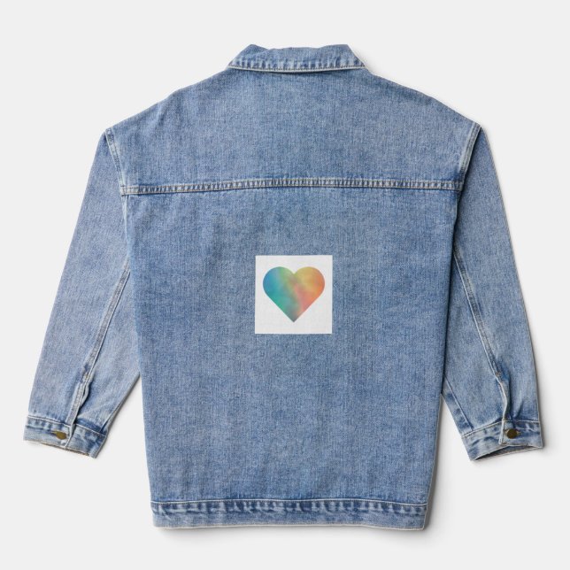 Simple minimal elegant custom logo here company denim jacket (Back)