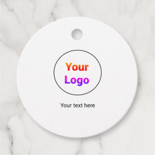 Simple minimal elegant custom logo here company favour tags