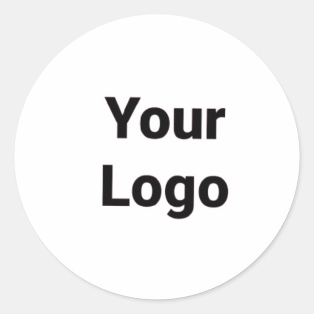 Simple minimal elegant custom logo here company  g classic round sticker (Front)