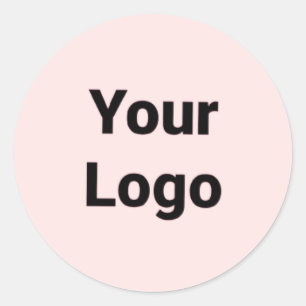 Simple minimal elegant custom logo here company  g classic round sticker