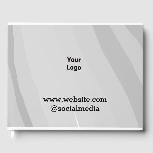 Simple minimal elegant custom logo here company g guest book