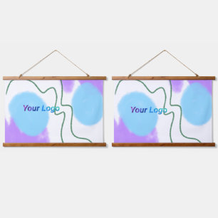 Simple minimal elegant custom logo here company  g hanging tapestry