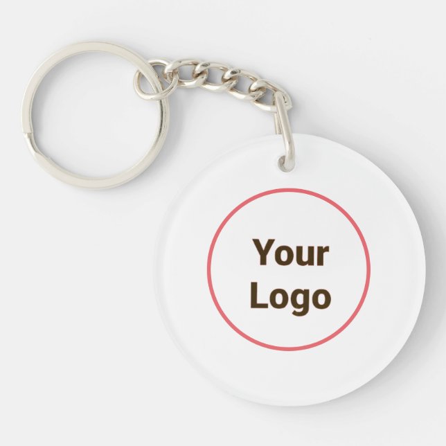 Simple minimal elegant custom logo here company  g key ring (Front)