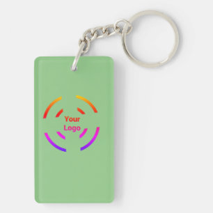 Simple minimal elegant custom logo here company g key ring