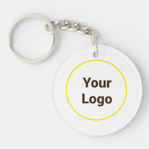 Simple minimal elegant custom logo here company g key ring