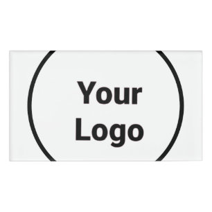 Simple minimal elegant custom logo here company g name tag