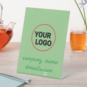 Simple minimal elegant custom logo here company g pedestal sign