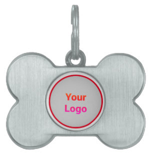 Simple minimal elegant custom logo here company g pet ID tag