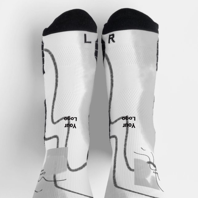 Simple minimal elegant custom logo here company  g socks (Top)