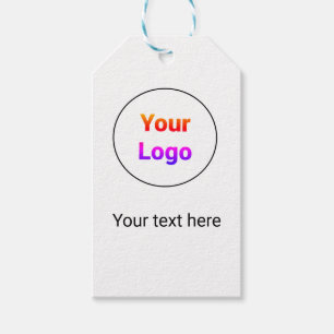Simple minimal elegant custom logo here company gift tags