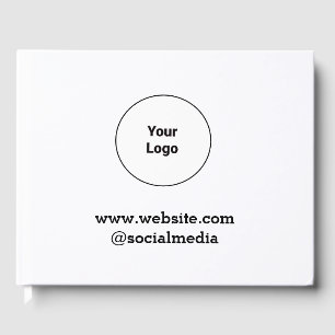 Simple minimal elegant custom logo here company  guest book